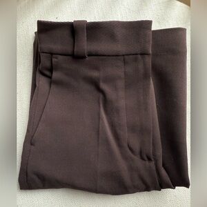 & Other Stories Dark Brown STRAIGHT PRESS-CREASE TROUSERS